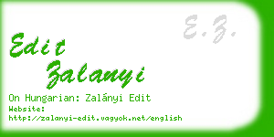 edit zalanyi business card